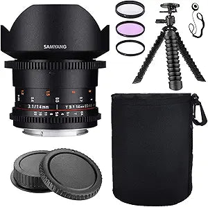 Samyang SYDS14M-N 14mm T3.1 Cine Lens Nikon Bundle
