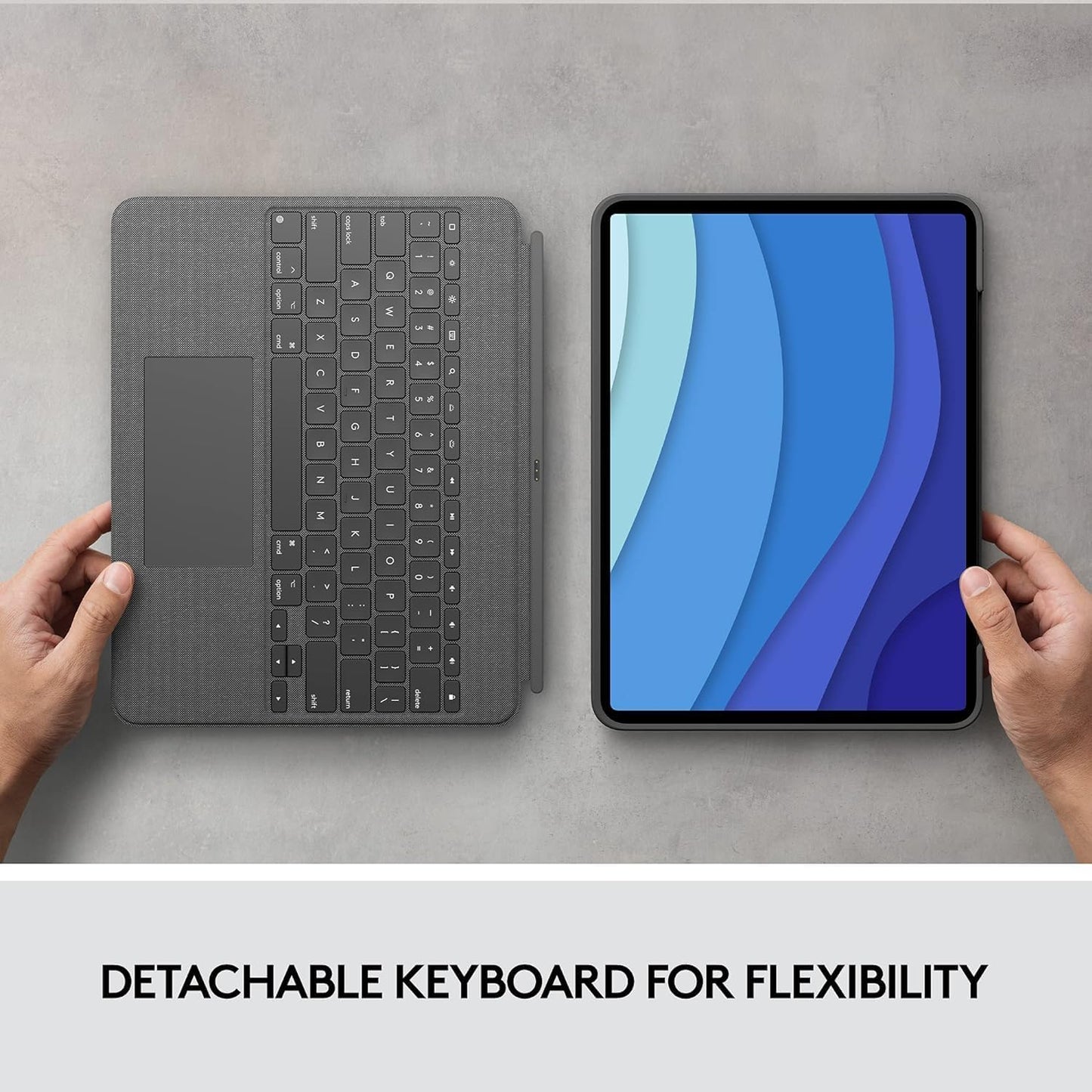 Logitech Combo Touch iPad Pro 12.9" Keyboard Case (Renewed)