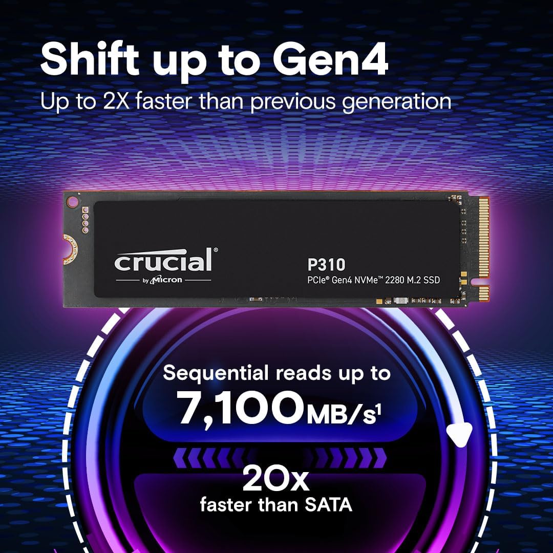 Crucial CT500P310SSD801 P310 500GB Gen4 NVMe SSD