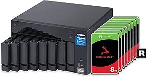 QNAP TVS-872XT: 8-Bay Thunderbolt NAS, 56TB RAID 5 — main product image
