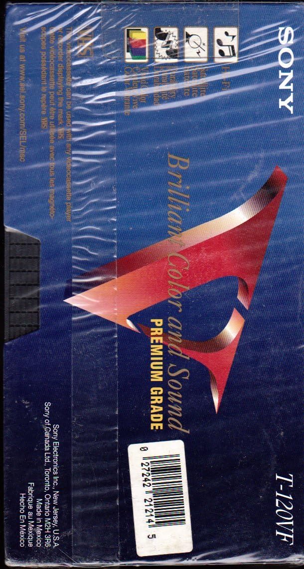 Sony t-120ve 6 Hour VHS Tape - New