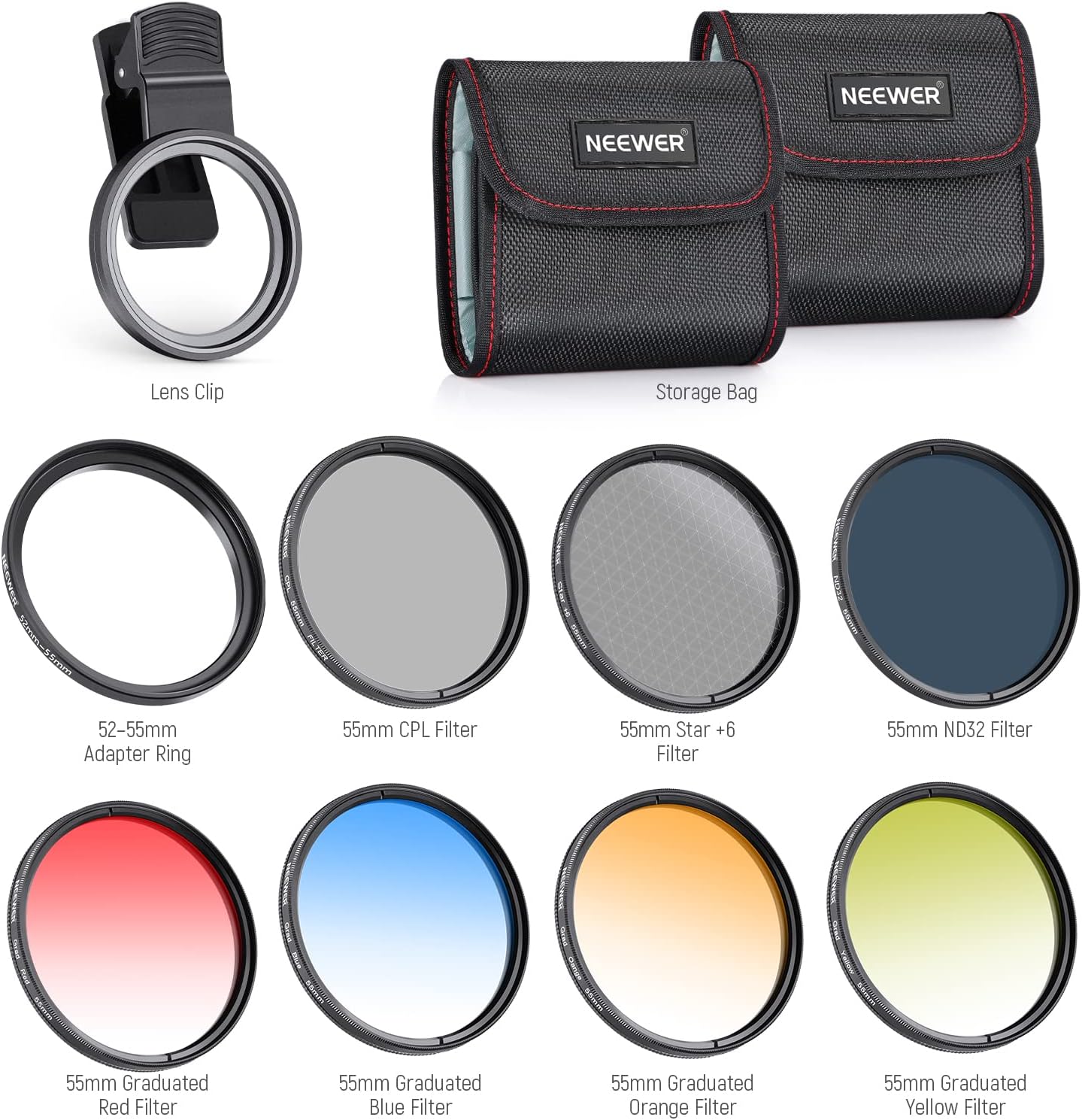 NEEWER 55mm ND+CPL Effect Filter Set Phone Lens