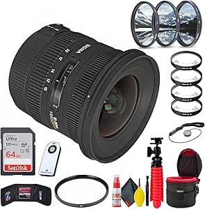 Sigma 10-20mm f/3.5 Lens Nikon F Mount Deluxe Bundle