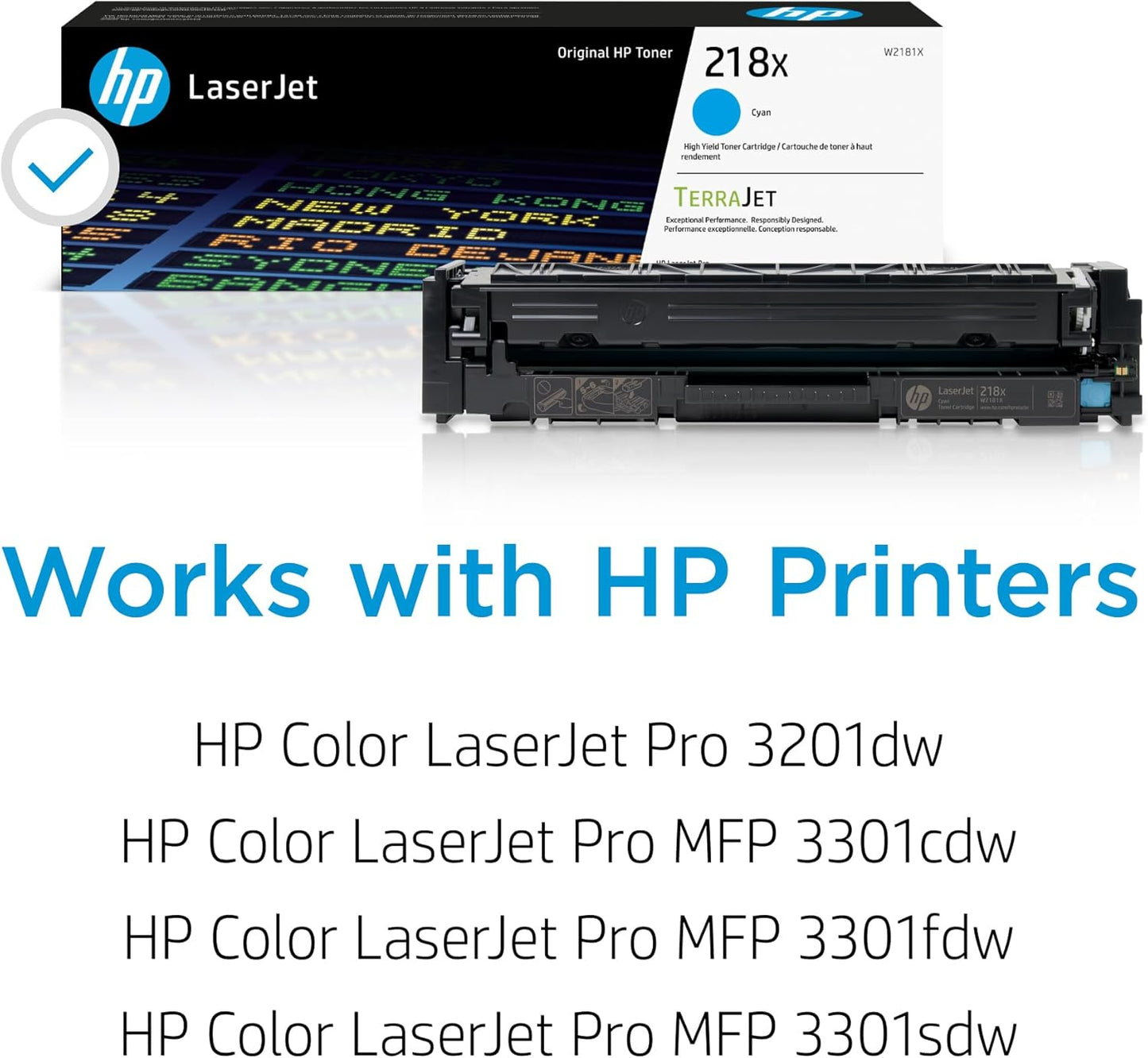 HP W2181X 218X Cyan High-Yield Toner Cartridge