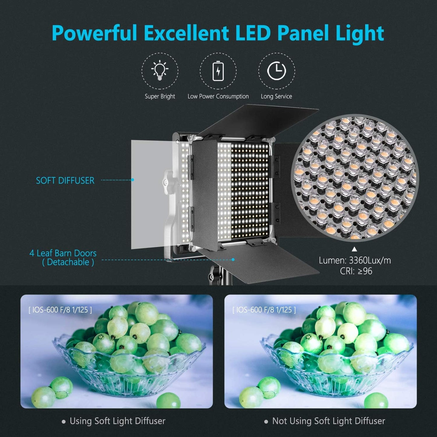 Neewer 10089057 Bi-Color LED Video Light Studio