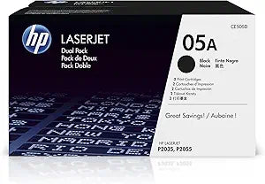 HP CE505D 05A Black Toner Cartridge 2-Pack