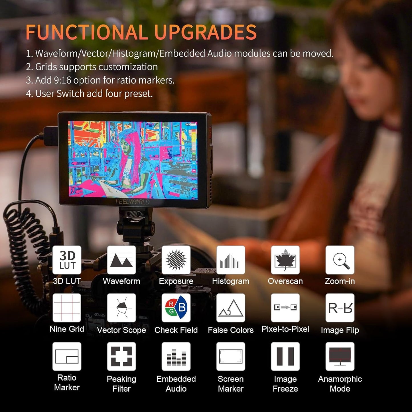 FEELWORLD P6X 5.5 inch 1000nit Touchscreen DSLR Monitor