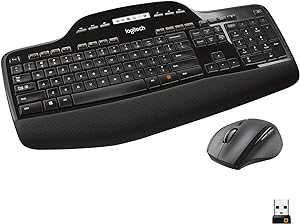 Logitech MK710 Wireless Keyboard and Mouse Combo - Ergonomic Design
