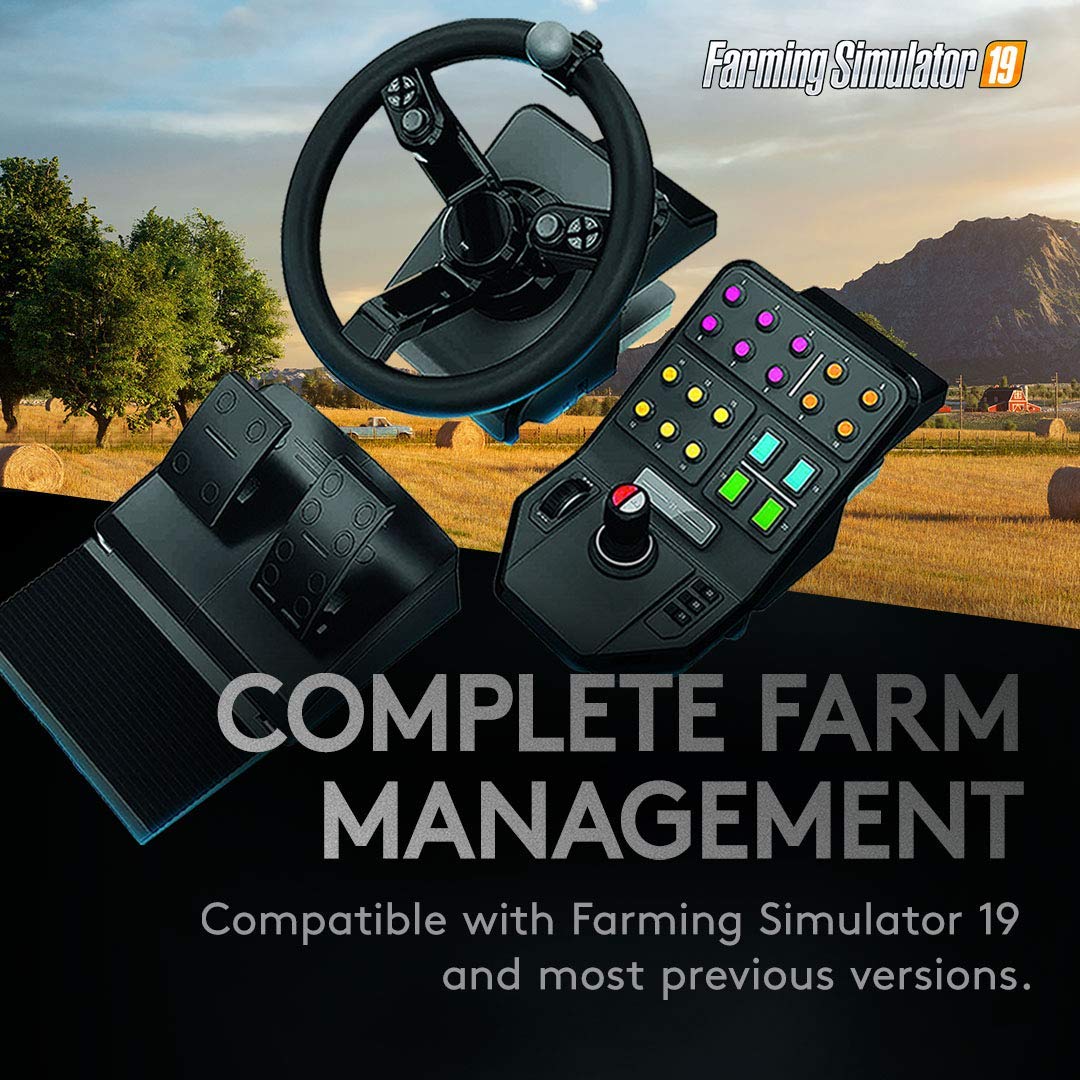 Logitech HEAVY EQUIPMENT BUNDLE Farm Simulator Steering Wheel Renewed