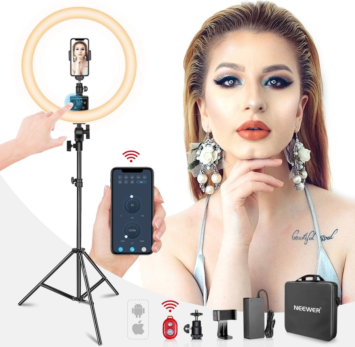 Neewer 10095811 16-inch LED Ring Light APP Control