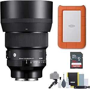 Sigma 322965_K2 85mm f/1.4 Art Lens for Sony E Bundle