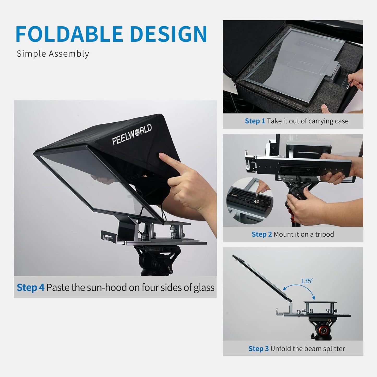 FEELWORLD TP16 16" Folding Tablet Teleprompter