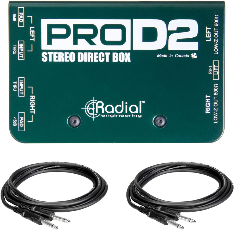 Radial Engineering ProD2 Direct Box Instrument Cable Bundle — main product image