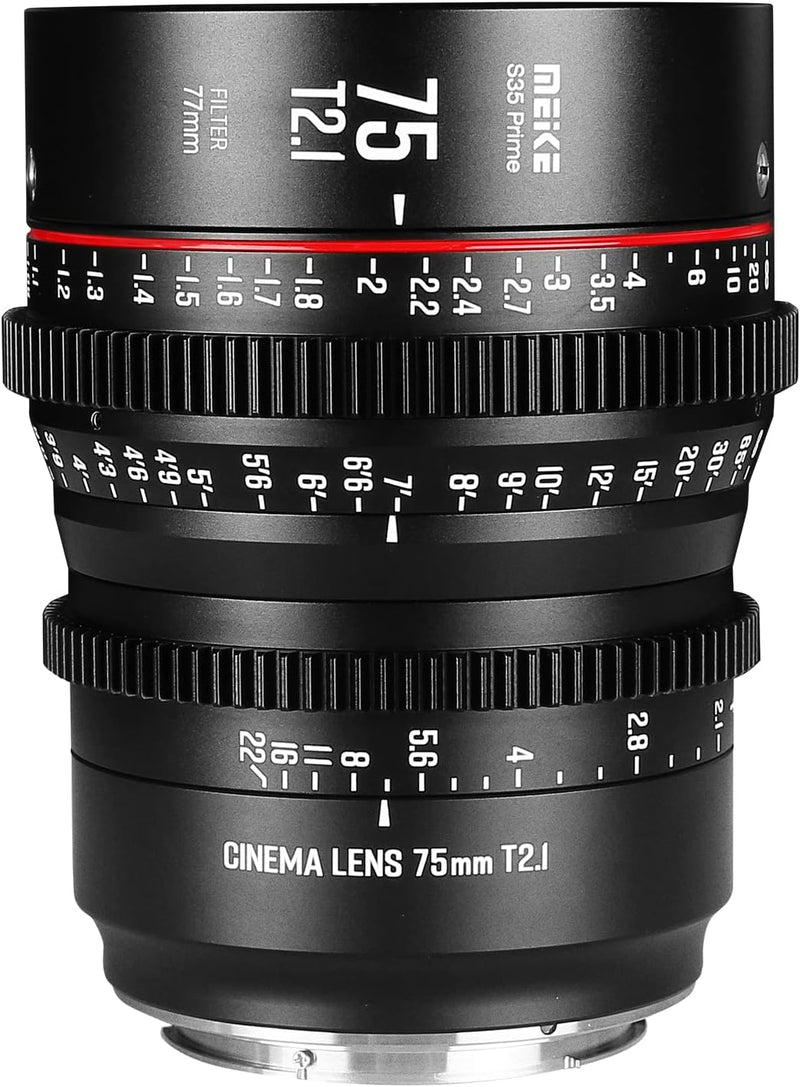 Meike 75mm T2.1 S35 Prime Cinema Lens EF Mount — main product image