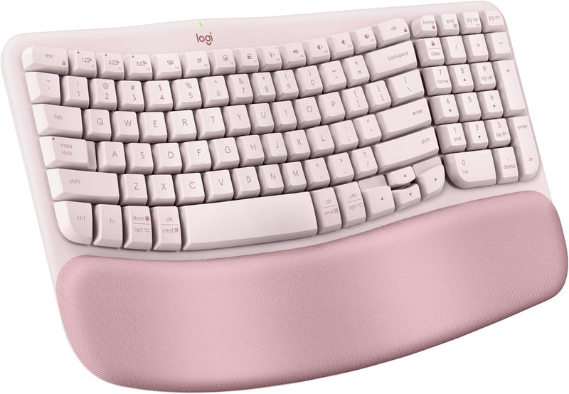 Logitech 920-012276 Wave Keys Ergonomic Keyboard - Rose — main product image