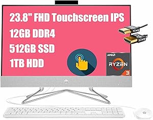 HP 24 All-in-One Ryzen 3 Touchscreen Desktop — main product image