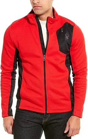 Spyder Full Zip Jacket, Mens XL Red — main product image