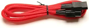 NZXT CB-11SATA-R Red Sleeved SATA to Molex Cable