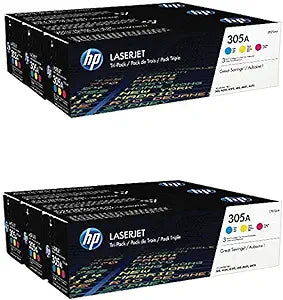 HP BND00761 305A Cyan, Magenta & Yellow Toner 2-Pack — main product image