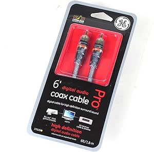 GE LYSB00HECQJ7K-ELECTRNCS HD Coax Cable 6'' — main product image