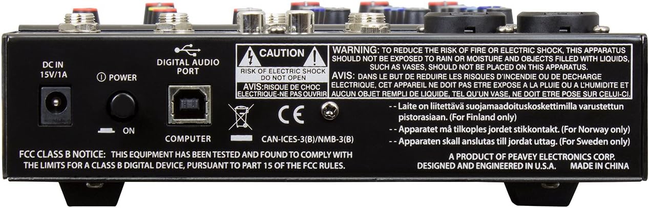 Peavey 03612570 PV 6 6-Channel Compact Mixer