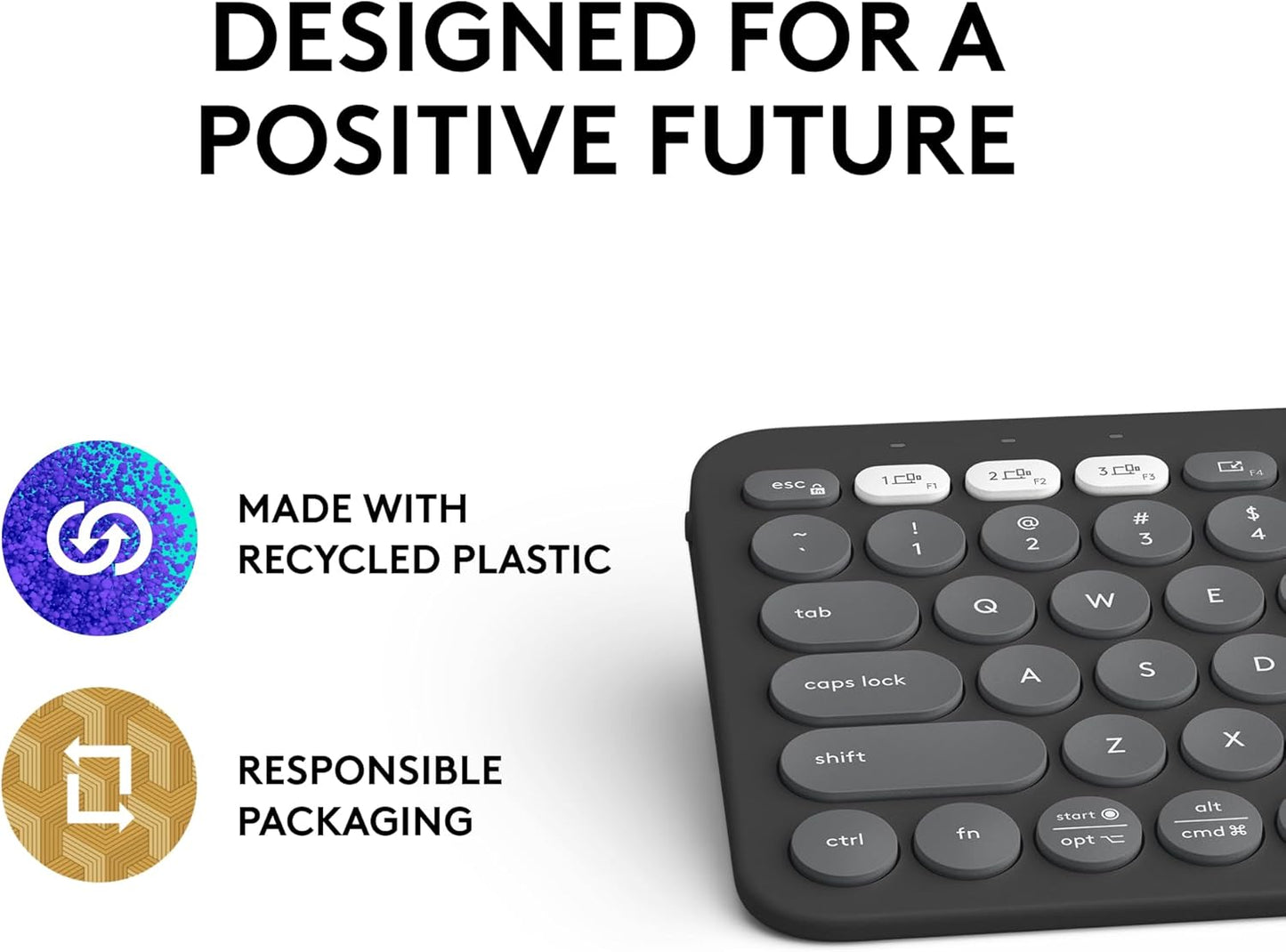 Logitech 920-011775 Pebble Keys 2 K380s Bluetooth Keyboard