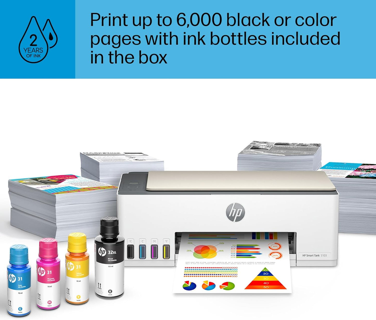 HP 5D1B2A#B1H Smart Tank 5103 Wireless Ink Tank Printer