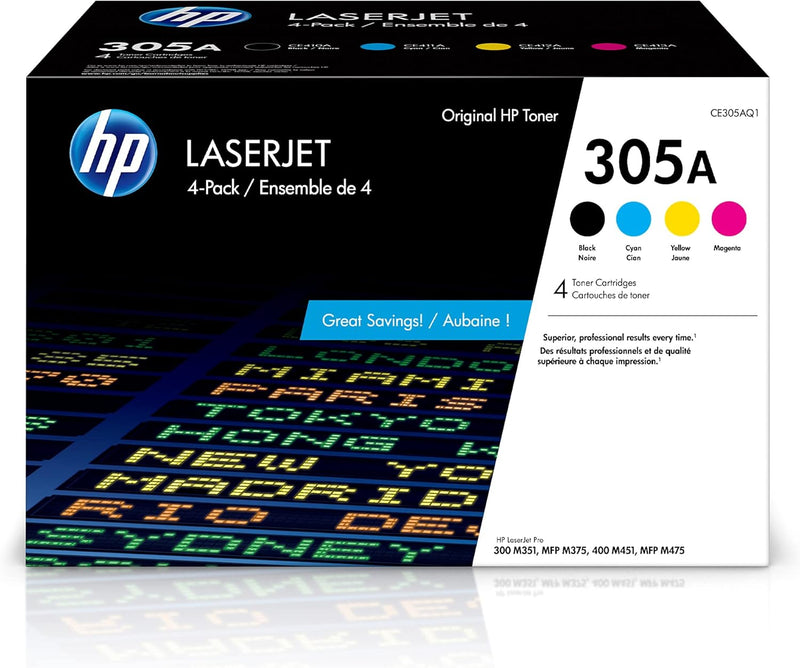 HP CE305AQ1 LaserJet Pro Toner Cartridge 4-Pack — main product image