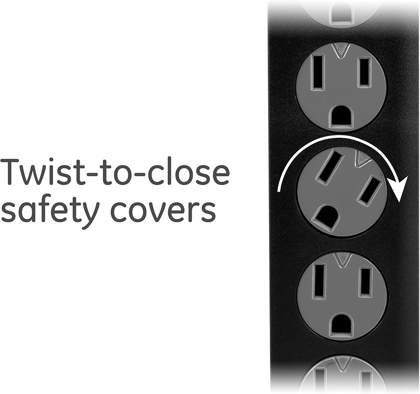 GE 6-Outlet Surge Protector 54628 Power Strip 4-Pack