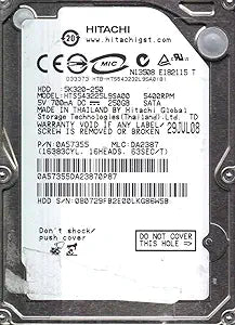 Hitachi HTS543225L9SA00 250GB SATA 2.5 Hard Drive