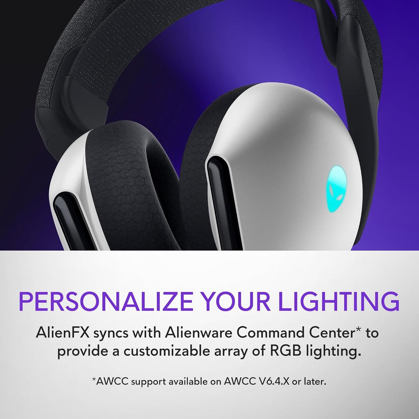 Alienware AW725H Tri-Mode Wireless Gaming Headset - Lunar Light