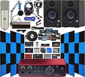 Focusrite Scarlett 2i2 4th Gen Studio Recording Bundle