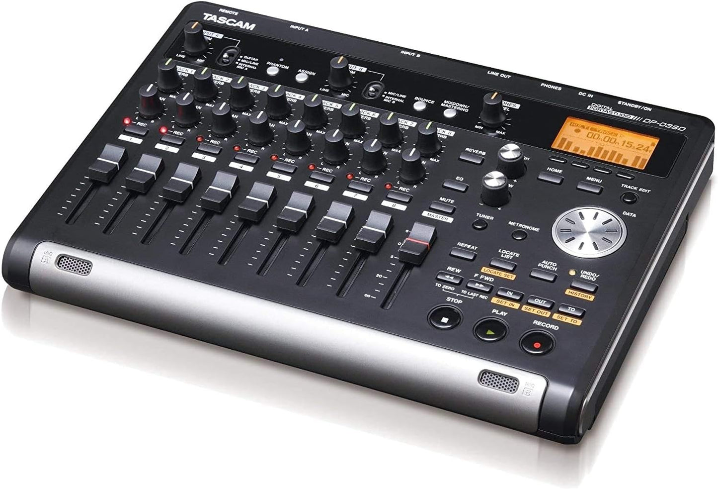 Tascam DP-03SD+HP+XLR+M 8-Track Digital Portastudio Recording Bundle