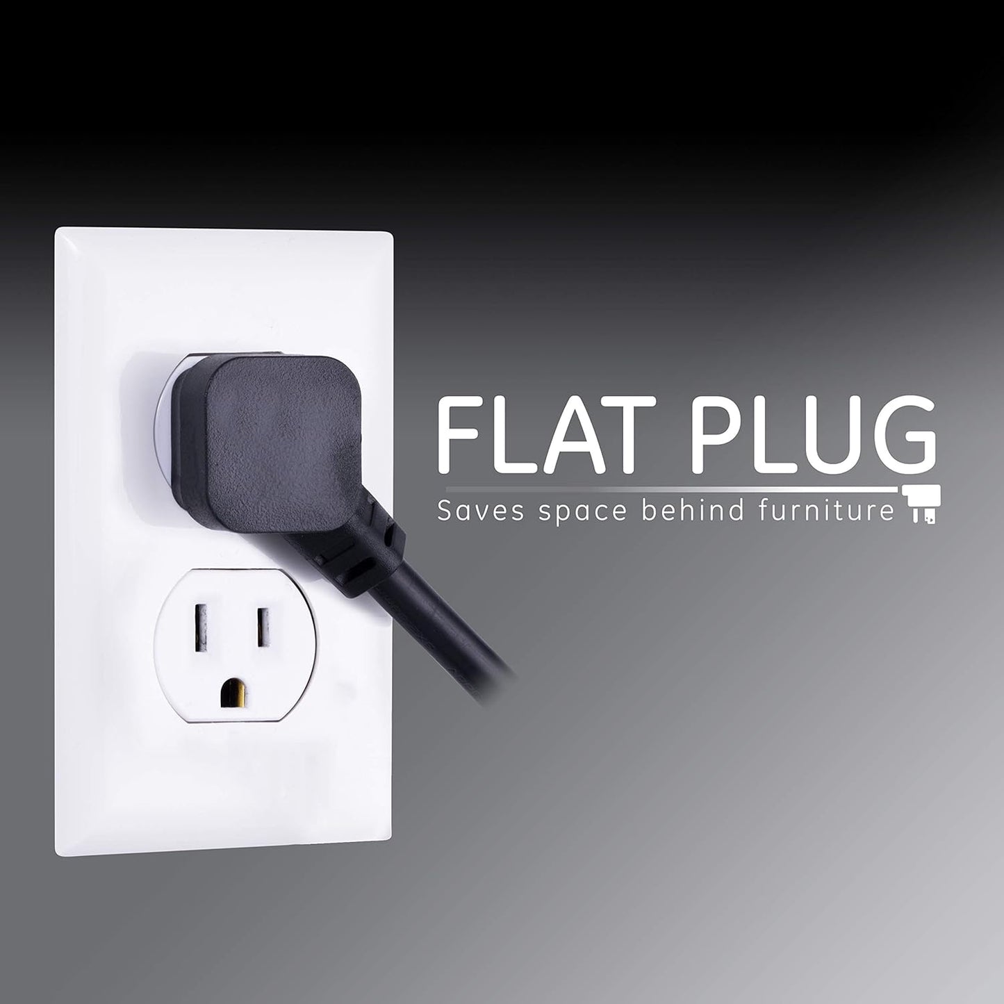 GE DFTQ-R188 6-Outlet Surge Protector 15Ft 4-Pack