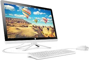 HP 22-b013w Snow White All-in-One Touchscreen Desktop PC — main product image