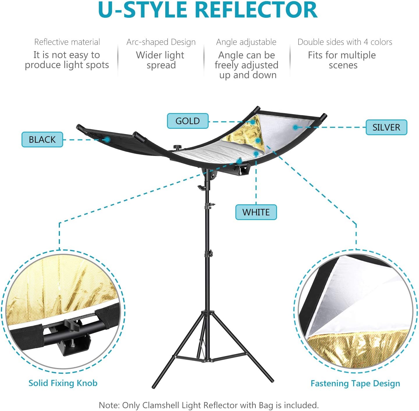 Neewer 10096860 Clamshell Lighting Reflector Kit