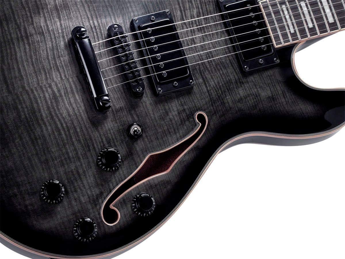 Monoprice 610500 Indio Flamed Maple Hollow-Body Electric Guitar