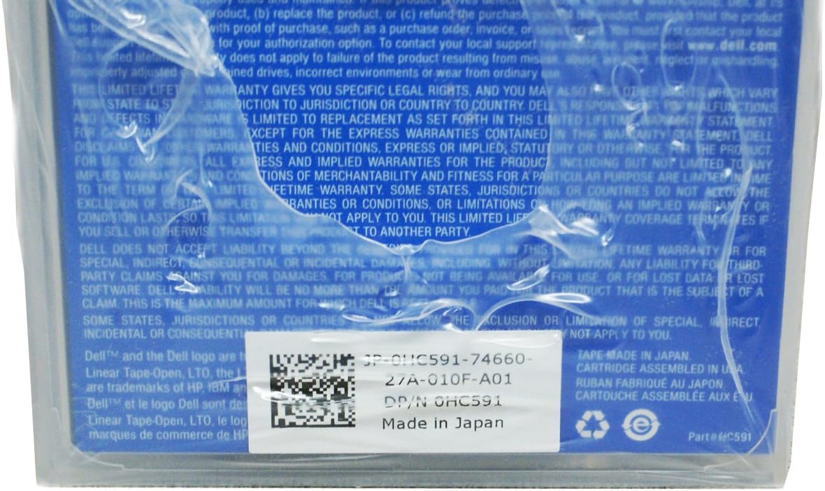 Dell HC591 LTO-3 Ultrium3 Data Tape Cartridge 5-Pack