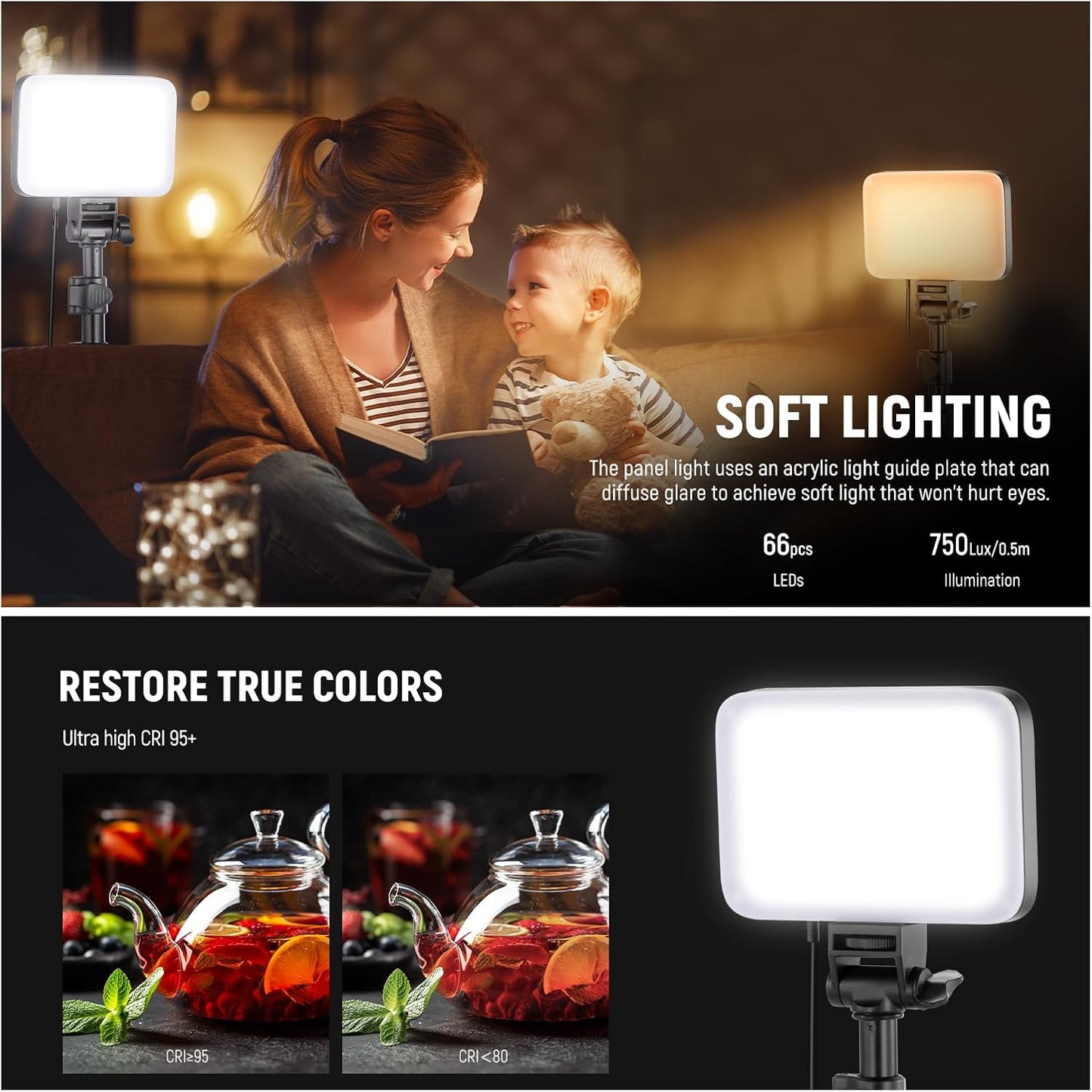 Neewer 10104872 LED Video Light Panel Kit with Stands