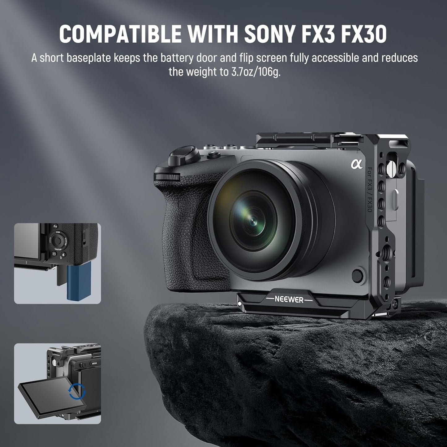 Neewer FX3 FX30 Half Cage Aluminum Video Rig CA046