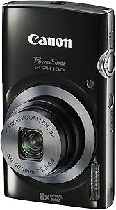 Canon 0134C001 PowerShot ELPH 160 Black Camera — main product image