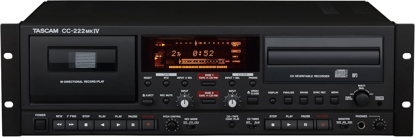 Tascam CC-222MK4 CD/Cassette Recorder Combo Deck