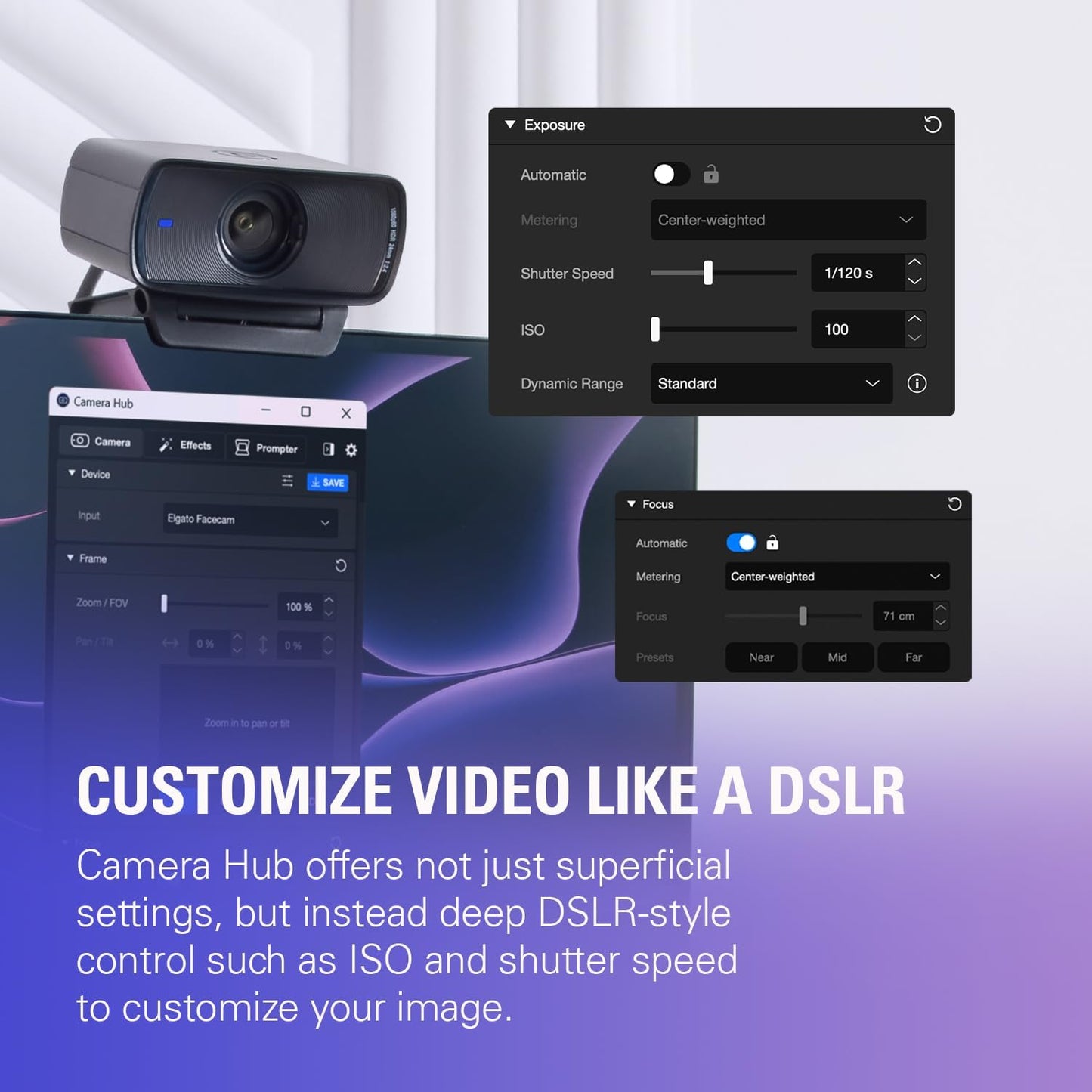Elgato 20WAC9901 Facecam MK.2 Premium Full HD Webcam