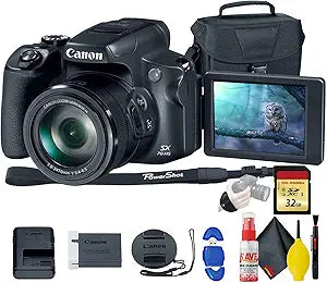 Canon PowerShot SX70 HS: 65x Zoom Digital Camera Bundle (Renewed)