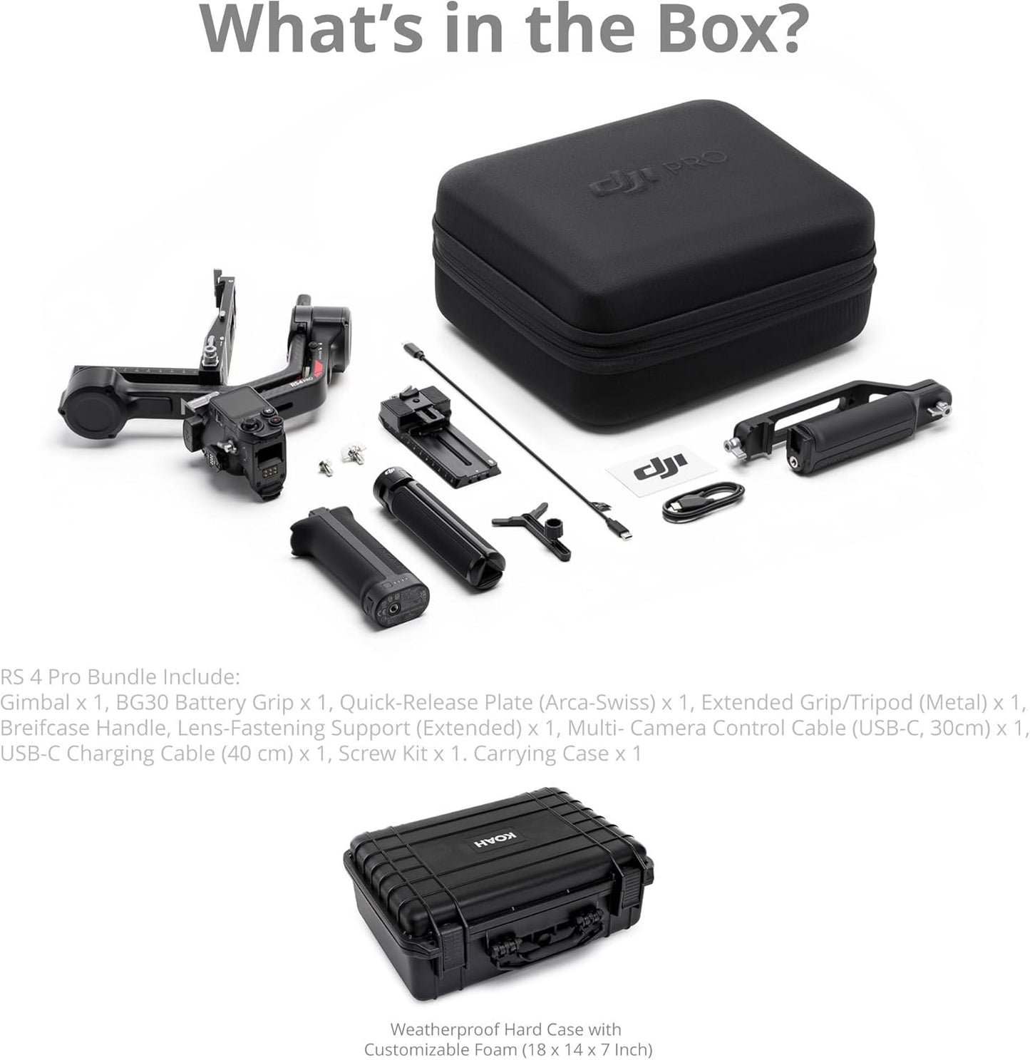 DJI RS 4 Pro Handheld Gimbal Stabilizer Kit
