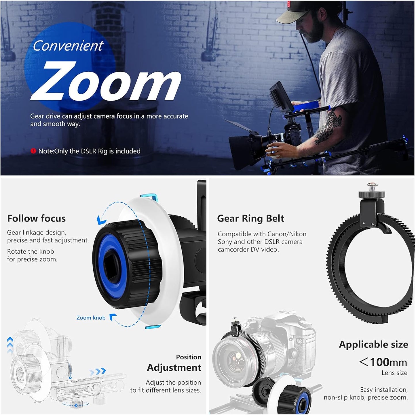 Neewer 10086749 DSLR Camera Shoulder Rig Kit