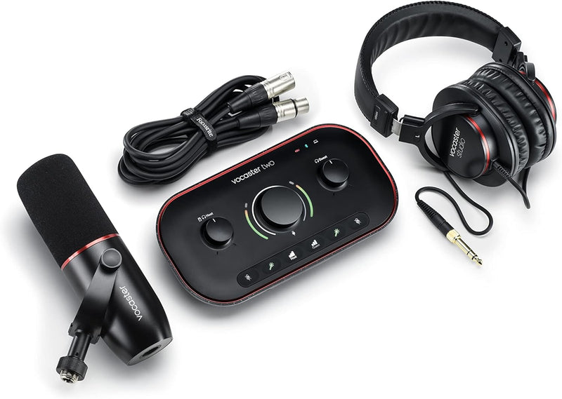 Focusrite AMS-VOCASTER-TWO-STUDIO Podcasting Interface Studio Bundle — main product image