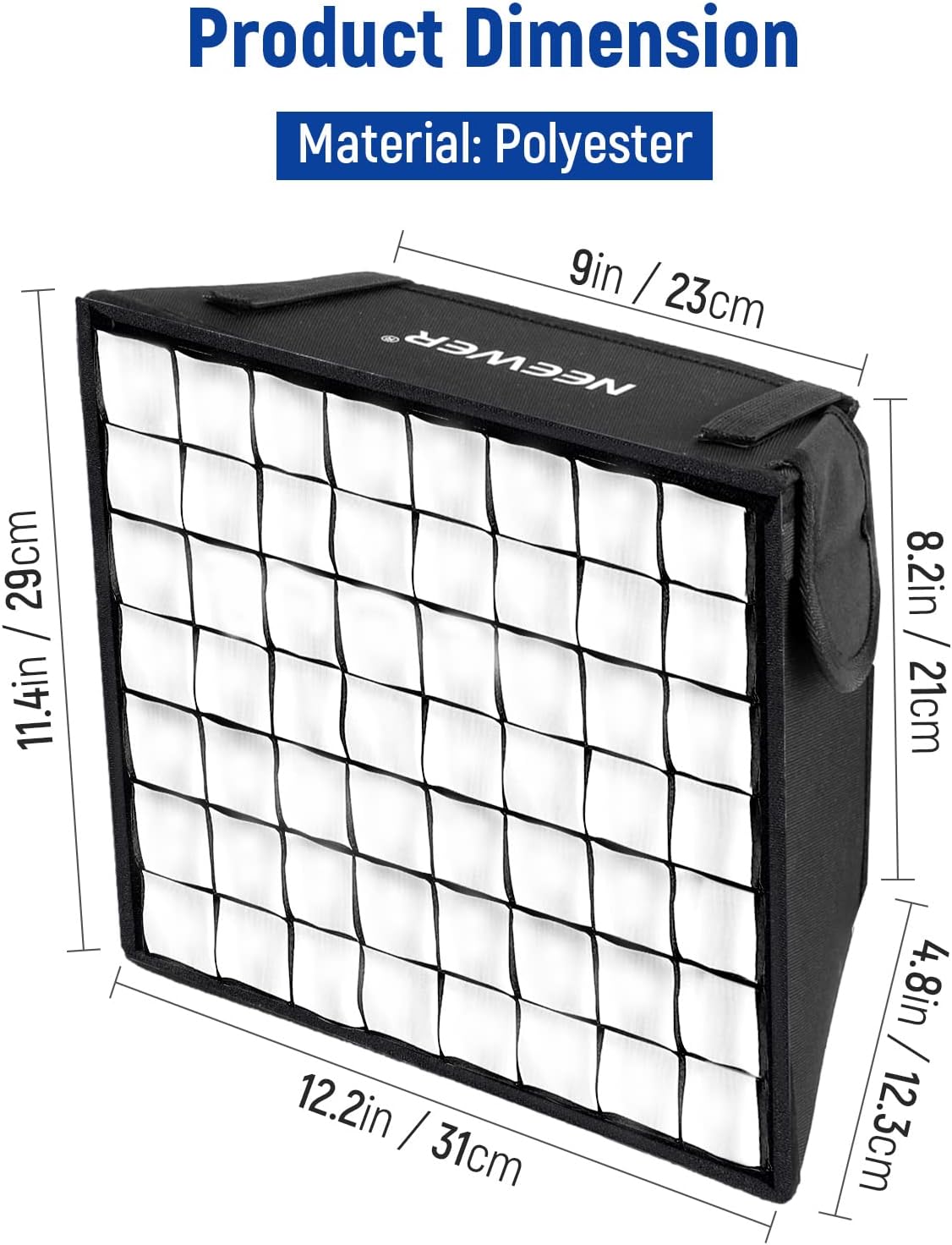 Neewer 10100877 Foldable Softbox Diffuser with Grid