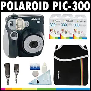 Polaroid AMZ-300BK1 PIC-300 Camera Bundle - Instant Film & Accessories