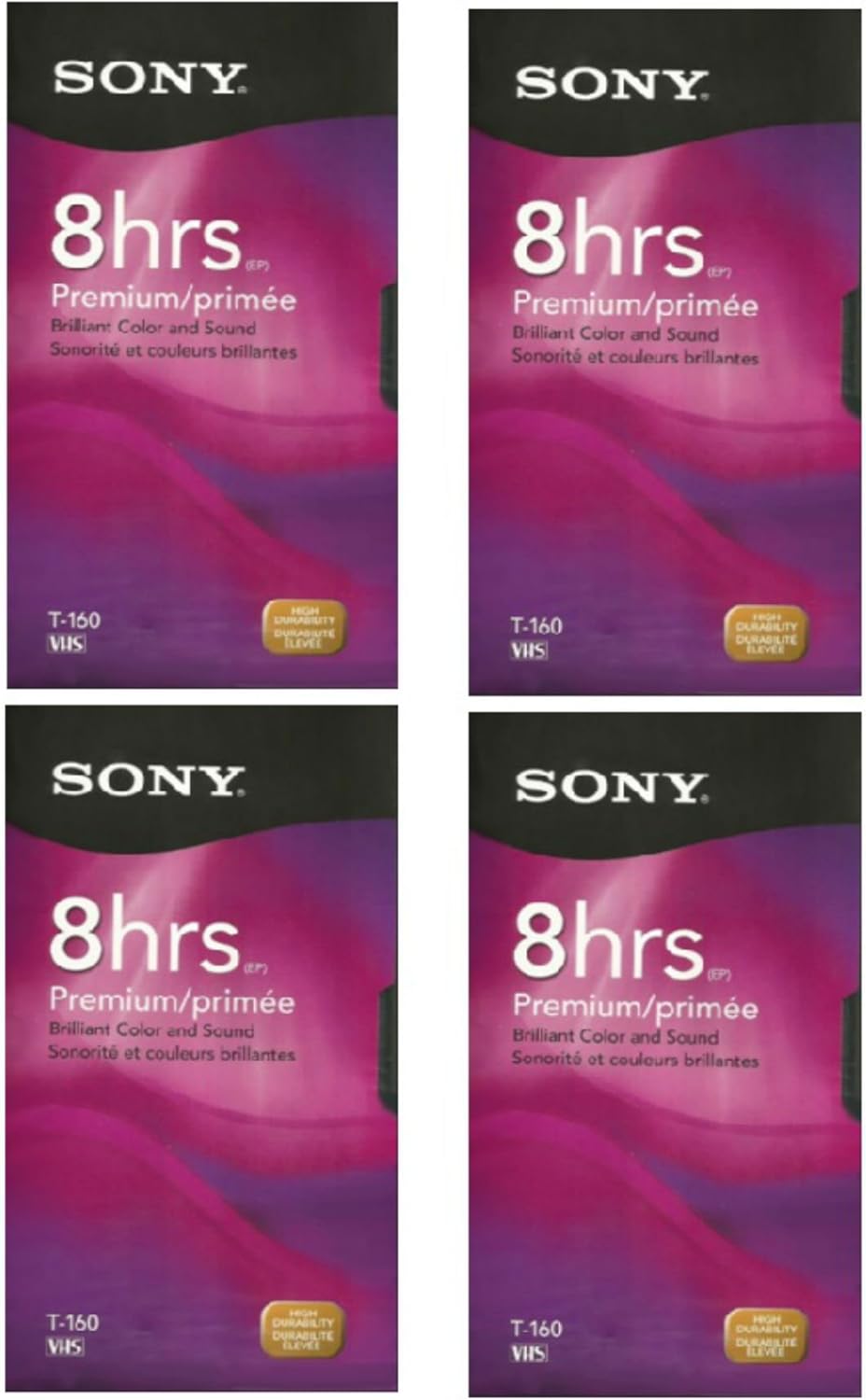 Sony 4T160VF 160-Minute VHS Videocassette 4-Pack